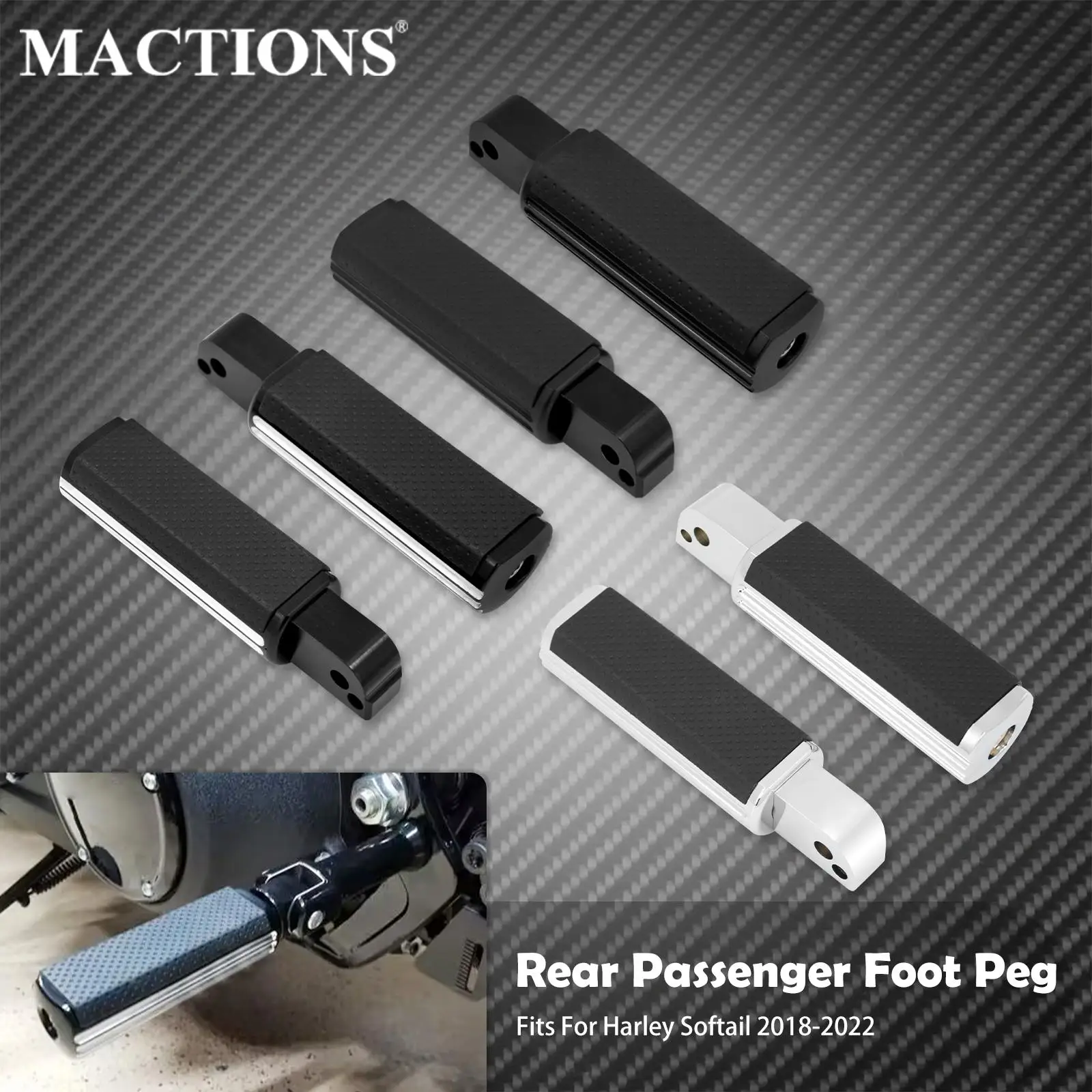 Iance rear footpegs footrest passenger floorboard pedal for harley softail fat boy slim thumb200