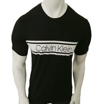 Nwt Calvin Klein Msrp $51.99 Men&#39;s Black Sleepwear Short Sleeve T-SHIRT Size L - $21.99