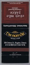 Ontario Matchbook Cover Kingston Tirnan Og Irish Pub - £1.09 GBP