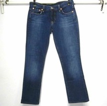 Lucky Brand Women&#39;s 4/27 L29 Altered Sundown Straight Leg Dark Blue J EAN S Euc - $18.97