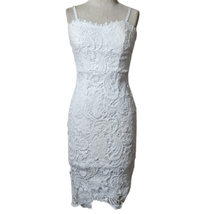 White Lace Bodycon Cocktail Dress Size Small  - £19.71 GBP