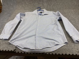 Pronto UOMO Dress Shirt Mens X Large Button Up non iron travel Spring plaid - £15.85 GBP