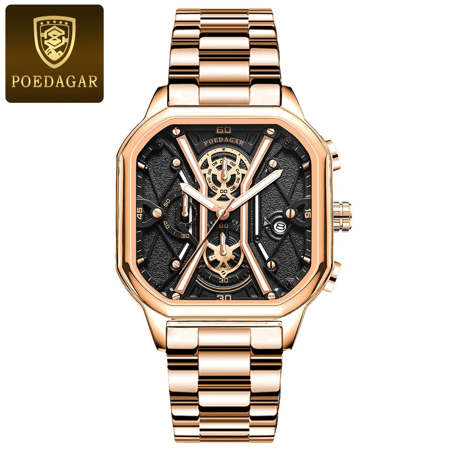 Luxury Men Wristwatch High Quality Waterproof Chronograph Luminous Date Man Watc - £42.21 GBP
