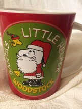 Peanuts Snoopy Christmas Santa&#39;s Little Helper Woodstock Mug Coffee Cup Gibson - £8.04 GBP