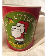 Peanuts Snoopy Christmas Santa&#39;s Little Helper Woodstock Mug Coffee Cup ... - £7.86 GBP