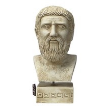 Plato Greek Athenian Philosopher Bust Head Statue Sculpture Cast Stone - £40.00 GBP