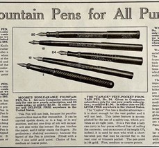 1916 Parker Fountain Pen Advertisement Waterman Moore Caplox DWMYC1 - £15.67 GBP