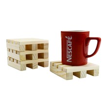 Set of 4 Handmade Novelty Gift Mens Present Miniature Pallet Coasters Cup Stand - £9.87 GBP