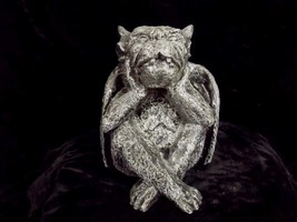 Gargoyle Statue Small Pondering Ornamental Statuary Mini Statuette Home Garden - £11.98 GBP