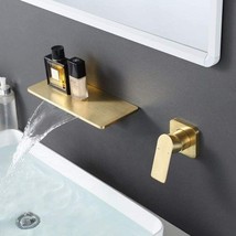 Waterfall Bathroom Sink Faucet Brass - Gold - £177.01 GBP