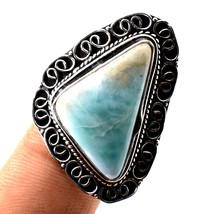 Caribbean Larimar Vintage Style Gemstone Christmas Gift Ring Jewelry 8&quot; ... - £5.18 GBP
