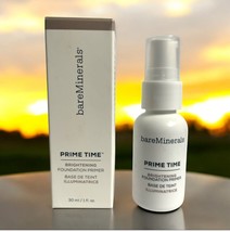 bareMinerals Prime Time Brightening Foundation Primer 30ml/ 1 oz RARE 1D... - $103.58 CAD