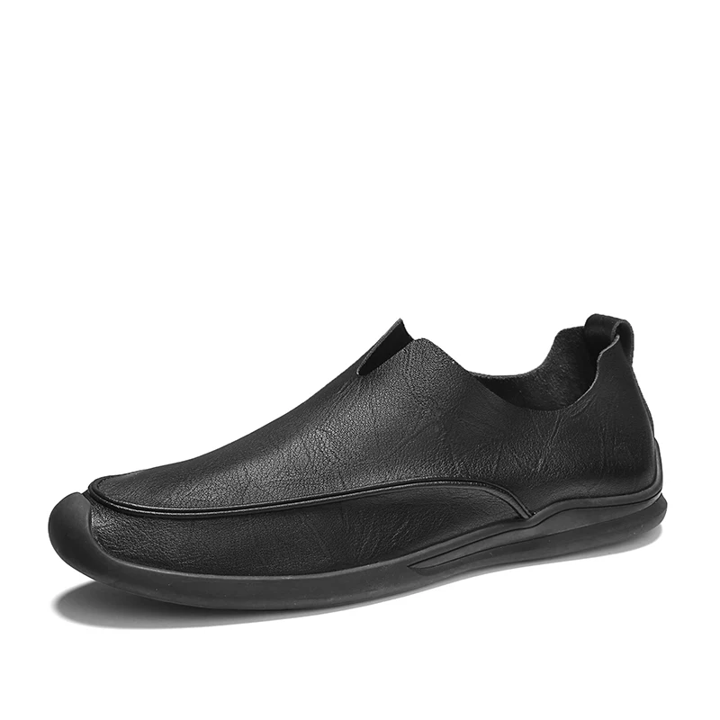 Simple Genuine Leather Men Shoes Luxury Brand Casual Slip On Formal Loaf... - £56.94 GBP
