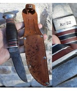 vintage Remington Dupont RH-32 fixed blade knife STACKED LEATHER leather... - $114.87 CAD