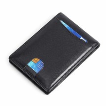 Leather Unisex Card Holder Minimalist Classic RFID Blocking Money Wallet... - $28.40