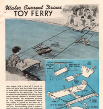 1945 Vintage Make A Current Driven Toy Ferry Boat Article Popular Mechanics - $19.95