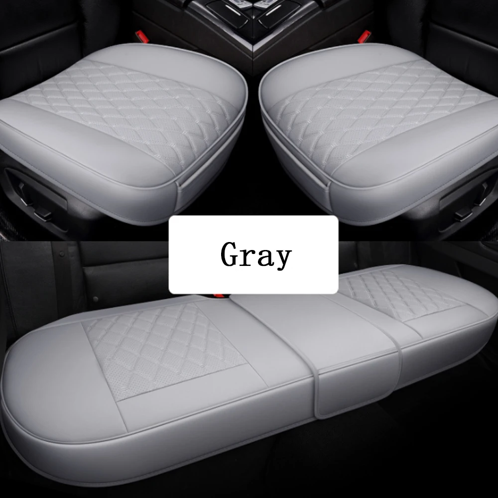 PU Leather Car Seat Front And Rear Cushion Non Slide Auto Accessories Universal - £23.58 GBP+