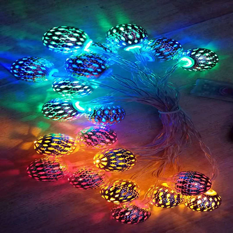 Solar Lighting 5M/7M/10M Moroccan Ball Led String Fairy Lights Outdoor Solar Gar - £149.18 GBP