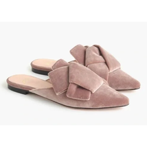 J. Crew MARINA SLIDE Mules Shoes in Velvet Seashell Pink | Womens 5 | K0010 - £37.25 GBP