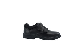 [89980] Clarks Deaton PS Boys Kids Black Leather Dress Shoes Wide - £29.51 GBP