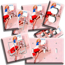 Vintage Pinup Girl Elections Vote Light Switch Outlet Wall Plates Room Art Decor - £13.45 GBP+