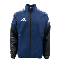Adidas Windbreaker Jacket Men&#39;s Football Sports Training Top AsiaFit NWT... - $70.46