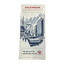 Vintage 1966 Texaco Gas Station Baltimore Highway Road Street Travel Map - £7.44 GBP