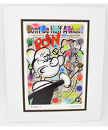 Popeye Nelson De La Nuez Don&#39;t Be Half A Man Pop Art Print Signed 9 x 7 - $546.01 CAD