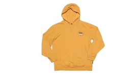 Vans Off The Wall Hooded Sweater Women&#39;s Large Yellow Long Sleeve Logo G... - $14.25