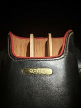 Brizard and Co Black  Python Pattern and Red Leather cigar case and lighter image 10