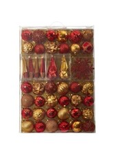 Nearly Natural Holiday Deluxe Shatterproof, 52 Count Christmas Tree Ornament Box - £67.21 GBP