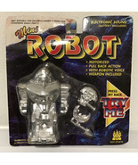 Vtg 1993 Toy State No 8000 Mini Robot Motorized Robotic Voice Silver Color - $63.70