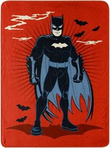Batman Red Knight Throw Blanket Measures 46 x 60 Inches - £19.74 GBP