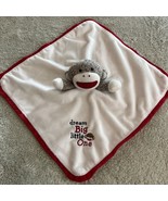 Baby Starters Sock Monkey White Red Dream Big Fleece Lovey Security Blanket - $274.28 MXN