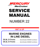 Mercury Mercruiser Service Manual #22 for 1997-UP Marine Engines Inline ... - £8.58 GBP