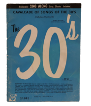 Cavalcade Of Songs Of The 30’s Sheet Music Book Collection of Hits Vintage - £8.57 GBP
