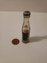 Vintage Pepsi Cola Mini Miniature Soda Pop 3&quot; Glass Bottle with Metal Cap - £15.62 GBP