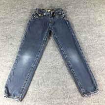 I Love Justice Jeans Girls Size 10 R Low 100% Cotton Blue Button Waist Mock Fly - $9.89