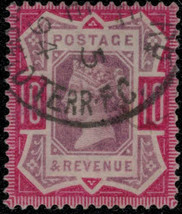 ZAYIX 1890 Great Britain 121 used 10p carmine rose &amp; lilac, Victoria 031922-S15 - £20.14 GBP
