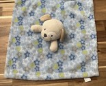 Baby Gear Tan Puppy Lovey With Blue Stars Security Blanket - $17.09