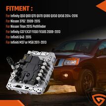 2014-2019 Infinity Q50 Q60 3.7L Valve Body TCM 31705-X132B RE7R01A Programmed image 2