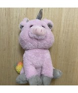 Unicorn Plush Stuffed Animal sitting Kelly Toy Pink Shiny Horn Pig Rainb... - $15.93 CAD