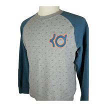 Nike Mens Kevin Durant Crew Pullover Sweatshirt Color Gray/Blue Size Large - £73.87 GBP