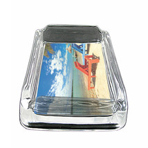 Florida Keys D1 Glass Square Ashtray 4&quot; x 3&quot; Smoking Cigarette Bar - $49.45