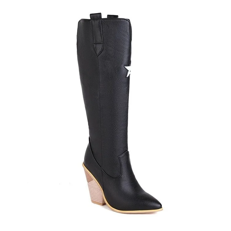 Women Wee Knee High Boots  2024  Heels Chelsea Boots Ladies Shoes Pink White Kni - £219.00 GBP