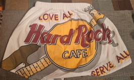 Vtg Hard Rock Cafe Boxers Sleeping Shorts Men&#39;s MD Guitars Love All Serve All - £22.88 GBP