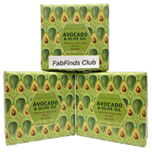 Crabtree &amp; Evelyn Avocado &amp; Olive Oil Bar Soap Triple Milled 10.5oz (3x3.5oz) - £15.78 GBP