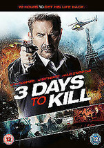 3 Days To Kill DVD (2014) Kevin Costner, McG (DIR) Cert 12 Pre-Owned Region 2 - £12.98 GBP