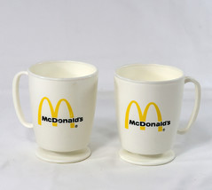 2 McDonald&#39;s Cup/Mug 12 oz Plastic W/Logo Whirley Industries Vintage - £15.89 GBP