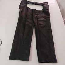 Hot Leathers Women&#39;s Black Leather Motorcycle Riding Biker Chaps Size La... - $39.59